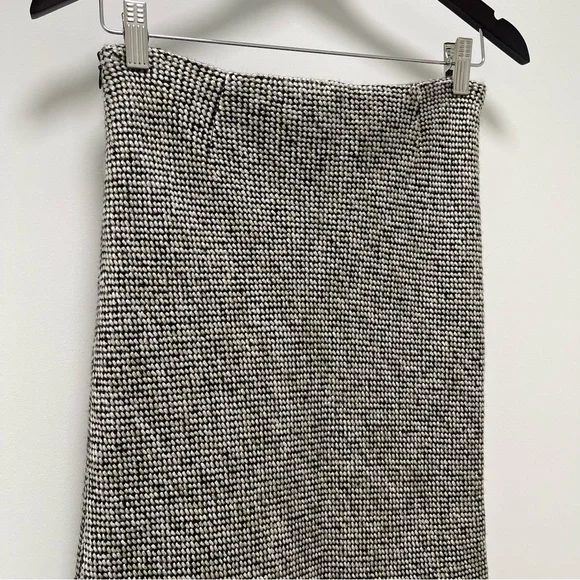 Anteprima Tweed Black White Knee Length Skirt Size EU 38 Small